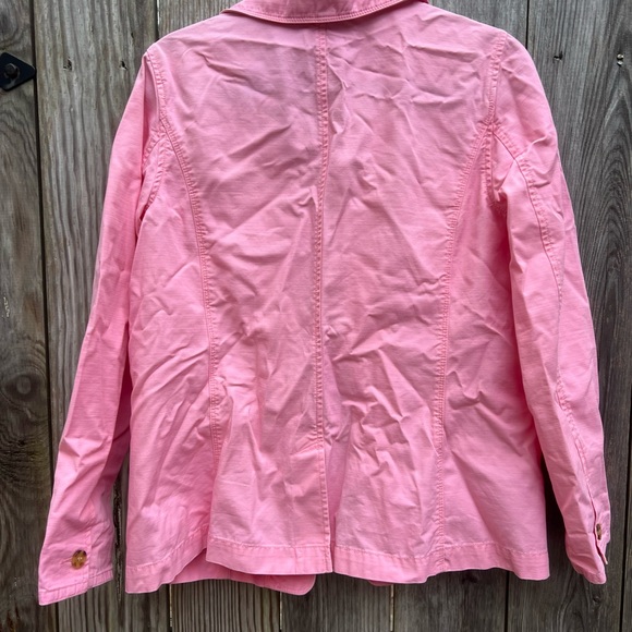TALBOTS Pink Montauk Twill Jacket Coat Women’s Medium - Picture 11 of 12